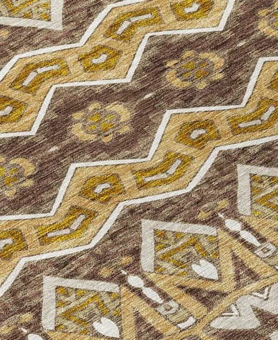 Addison Chantille Machine Washable Acn909 2'3"x7'6" Runner Area Rug In Gold