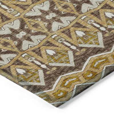Addison Chantille Machine Washable Acn909 2'3"x7'6" Runner Area Rug In Gold