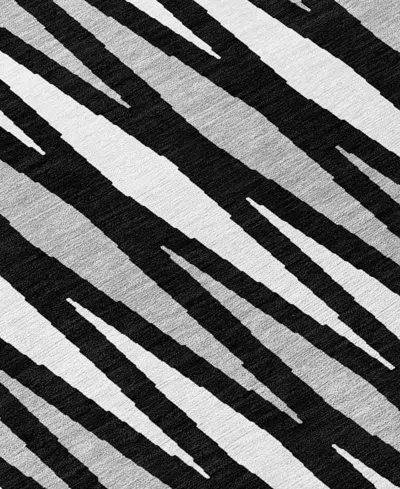 Addison Chantille Machine Washable Acn881 2'6"x3'10" Area Rug In Black