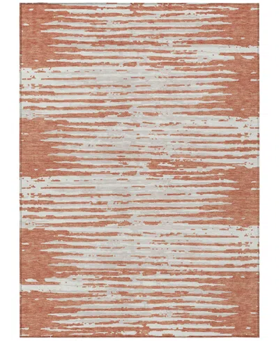 Addison Chantille Machine Washable Acn888 8'x10' Area Rug In Coral
