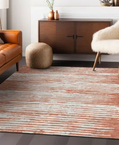 Addison Chantille Machine Washable Acn888 8'x10' Area Rug In Coral