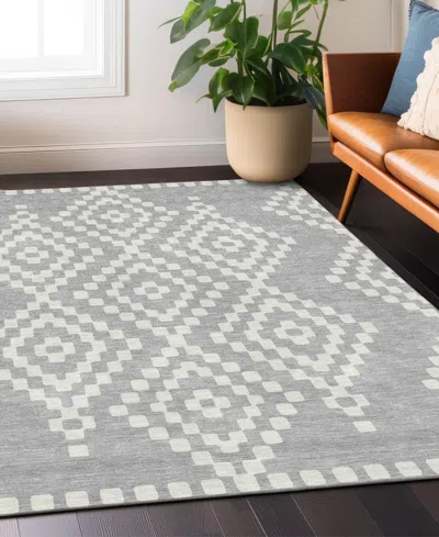 Addison Chantille Machine Washable Acn891 8'x10' Area Rug In Silver