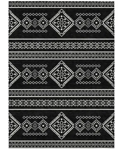 Addison Chantille Machine Washable Acn901 8'x10' Area Rug In Black