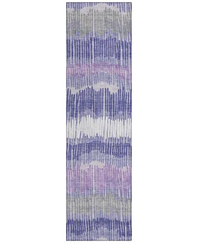 Addison Chantille Machine Washable Acn889 2'3"x7'6" Runner Area Rug In Purple