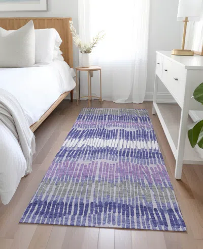 Addison Chantille Machine Washable Acn889 2'3"x7'6" Runner Area Rug In Purple