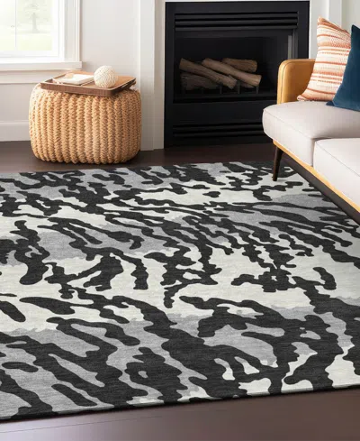 Addison Chantille Machine Washable Acn873 3'x5' Area Rug In Black