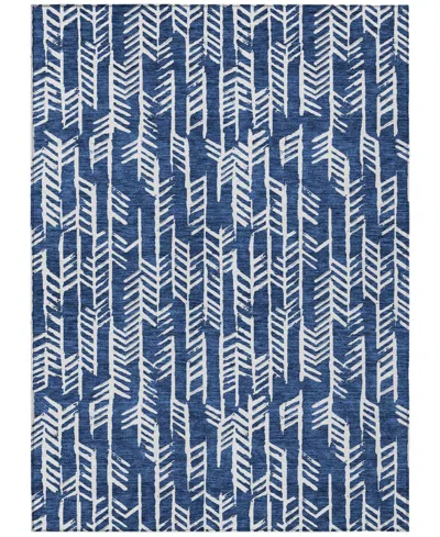 Addison Chantille Machine Washable Acn906 5'x7'6" Area Rug In Navy