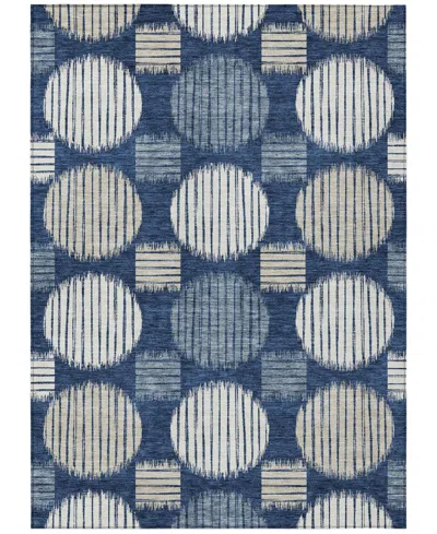 Addison Chantille Machine Washable Acn900 8'x10' Area Rug In Navy