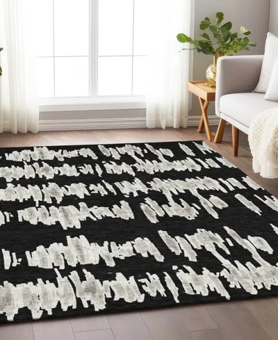 Addison Chantille Machine Washable Acn905 2'6"x3'10" Area Rug In Black
