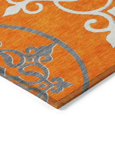 Addison Chantille Machine Washable Acn874 5'x7'6" Area Rug In Orange