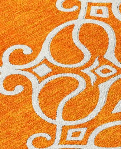 Addison Chantille Machine Washable Acn874 5'x7'6" Area Rug In Orange