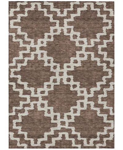 Addison Chantille Machine Washable Acn902 8'x10' Area Rug In Brown