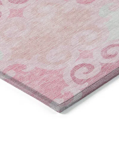 Addison Chantille Machine Washable Acn883 2'3"x7'6" Runner Area Rug In Pink