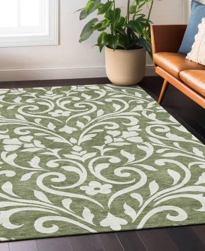 Addison Chantille Machine Washable Acn875 2'6"x3'10" Area Rug In Olive