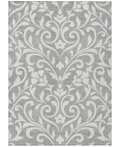 Addison Chantille Machine Washable Acn875 3'x5' Area Rug In Gray