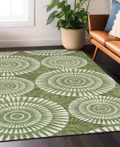 Addison Chantille Machine Washable Acn877 3'x5' Area Rug In Green