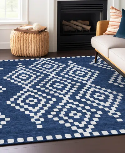 Addison Chantille Machine Washable Acn891 8'x10' Area Rug In Navy
