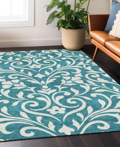 Addison Chantille Machine Washable Acn875 2'6"x3'10" Area Rug In Teal