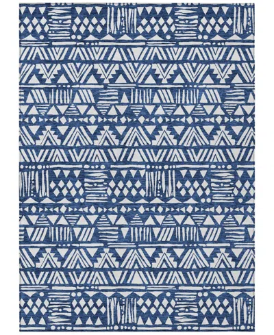 Addison Chantille Machine Washable Acn907 5'x7'6" Area Rug In Navy