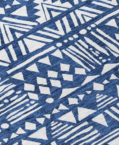 Addison Chantille Machine Washable Acn907 5'x7'6" Area Rug In Navy