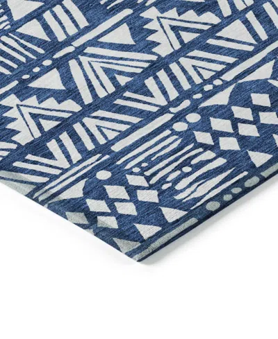 Addison Chantille Machine Washable Acn907 5'x7'6" Area Rug In Navy