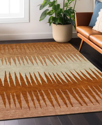 Addison Chantille Machine Washable Acn886 9'x12' Area Rug In Copper