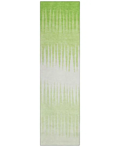 Addison Chantille Machine Washable Acn886 2'3"x7'6" Runner Area Rug In Lime