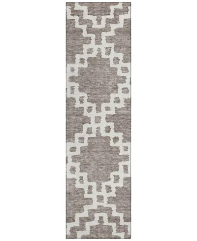 Addison Chantille Machine Washable Acn902 2'3"x7'6" Runner Area Rug In Taupe