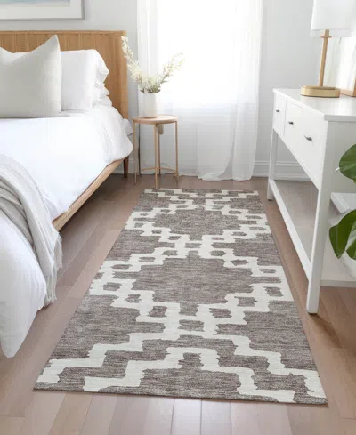 Addison Chantille Machine Washable Acn902 2'3"x7'6" Runner Area Rug In Taupe