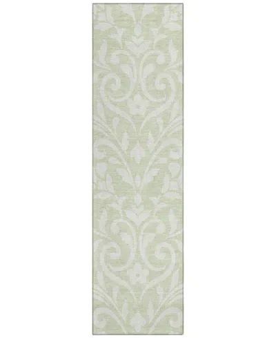 Addison Chantille Machine Washable Acn875 2'3"x7'6" Runner Area Rug In Sage