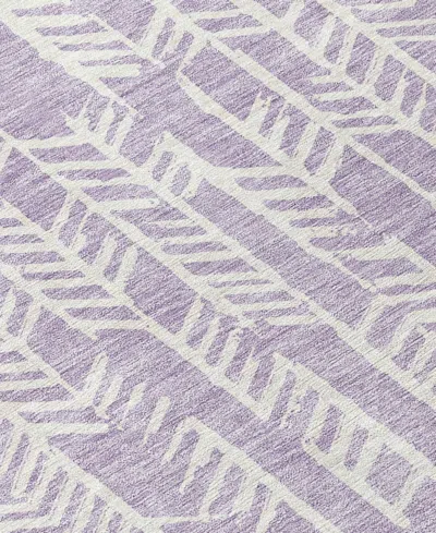Addison Chantille Machine Washable Acn906 2'3"x7'6" Runner Area Rug In Lavender