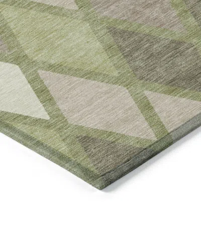 Addison Chantille Machine Washable Acn887 5'x7'6" Area Rug In Sage