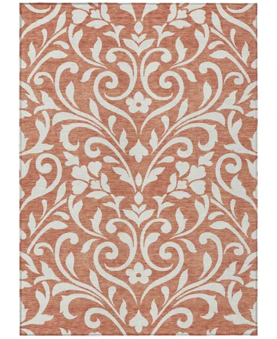 Addison Chantille Machine Washable Acn875 8'x10' Area Rug In Salmon