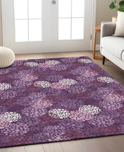 Addison Chantille Machine Washable Acn908 8'x10' Area Rug In Eggplant