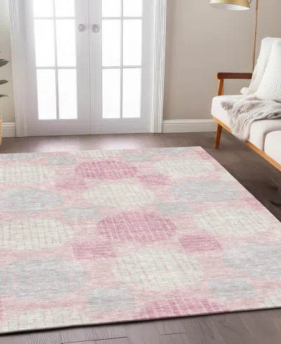 Addison Chantille Machine Washable Acn900 9'x12' Area Rug In Pink