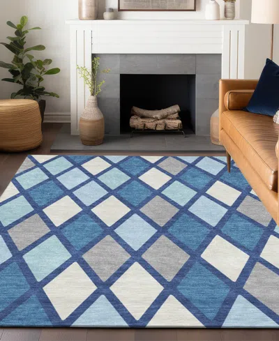 Addison Chantille Machine Washable Acn887 2'6"x3'10" Area Rug In Navy