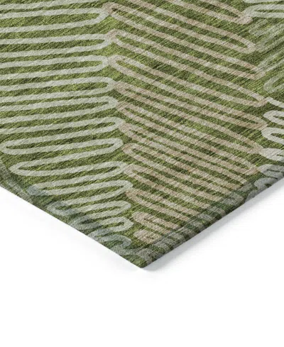 Addison Chantille Machine Washable Acn904 5'x7'6" Area Rug In Olive