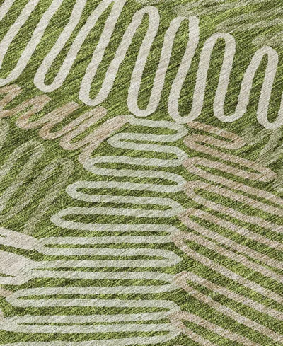 Addison Chantille Machine Washable Acn904 5'x7'6" Area Rug In Olive