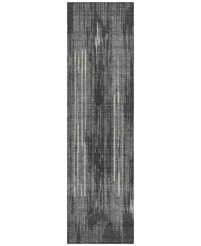 Addison Chantille Machine Washable Acn893 2'3"x7'6" Runner Area Rug In Charcoal