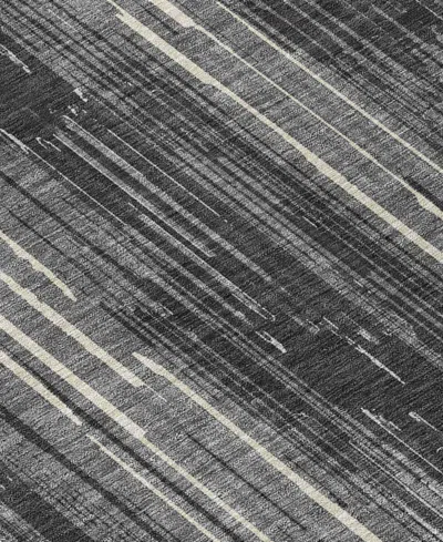 Addison Chantille Machine Washable Acn893 2'3"x7'6" Runner Area Rug In Charcoal