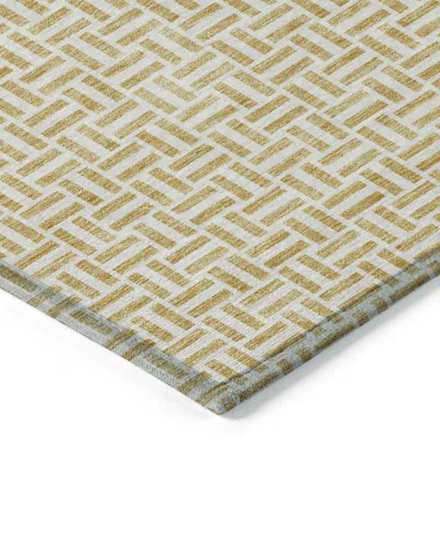 Addison Chantille Machine Washable Acn911 5'x7'6" Area Rug In Gold