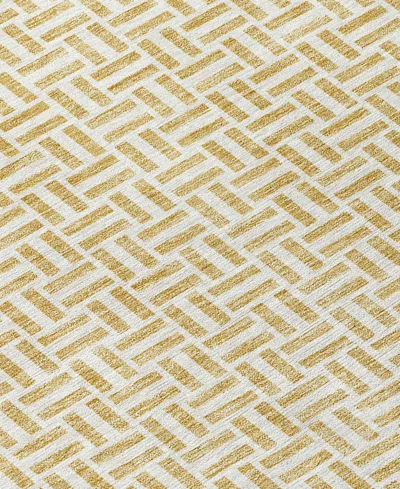 Addison Chantille Machine Washable Acn911 5'x7'6" Area Rug In Gold