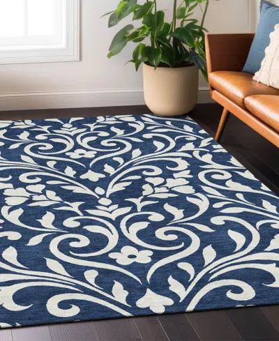 Addison Chantille Machine Washable Acn875 8'x10' Area Rug In Navy