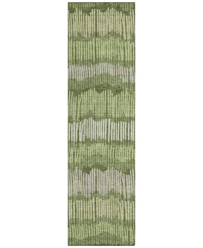 Addison Chantille Machine Washable Acn889 2'3"x7'6" Runner Area Rug In Olive