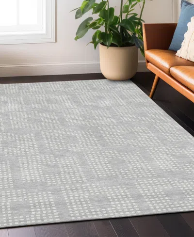 Addison Chantille Machine Washable Acn890 2'6"x3'10" Area Rug In Silver