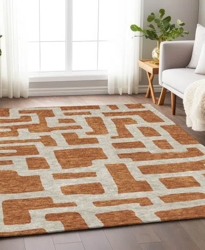 Addison Chantille Machine Washable Acn903 3'x5' Area Rug In Terracotta