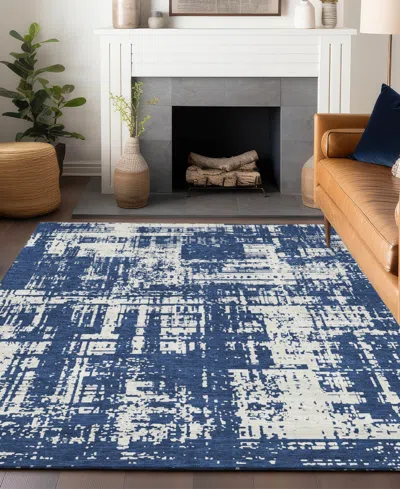 Addison Chantille Machine Washable Acn895 9'x12' Area Rug In Navy