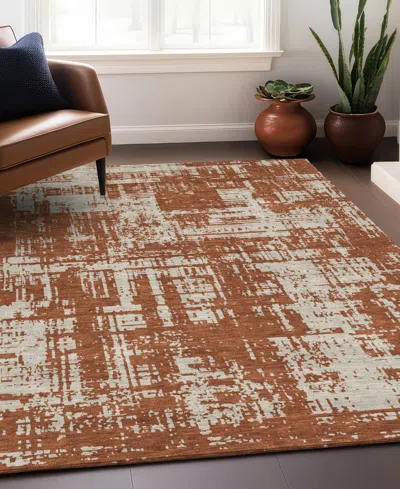 Addison Chantille Machine Washable Acn895 2'6"x3'10" Area Rug In Paprika