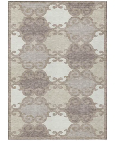 Addison Chantille Machine Washable Acn883 5'x7'6" Area Rug In Taupe