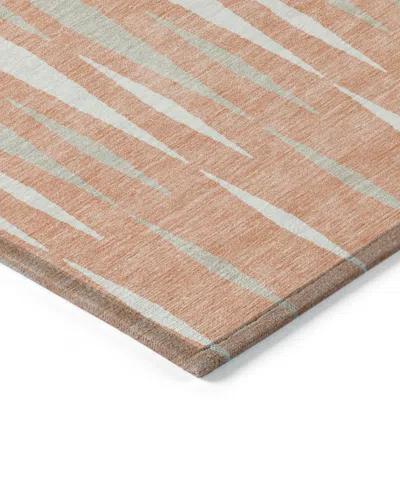 Addison Chantille Machine Washable Acn881 5'x7'6" Area Rug In Salmon